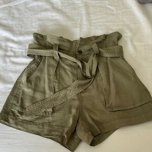 Pam & Gela High Waist Green Shorts